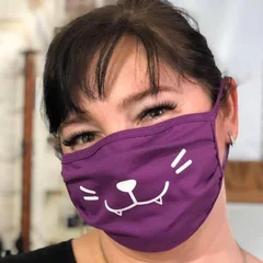 маска котик хлопковая